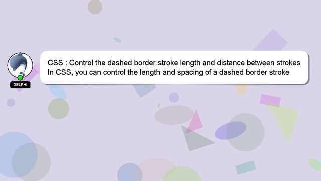 CSS : Control the dashed border stroke length and distance between strokes смотреть онлайн