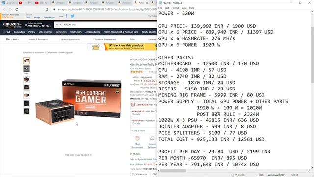 RTX 3080 LHR Ravencoin Mining Rig! Return on Investment and Profits! смотреть онлайн