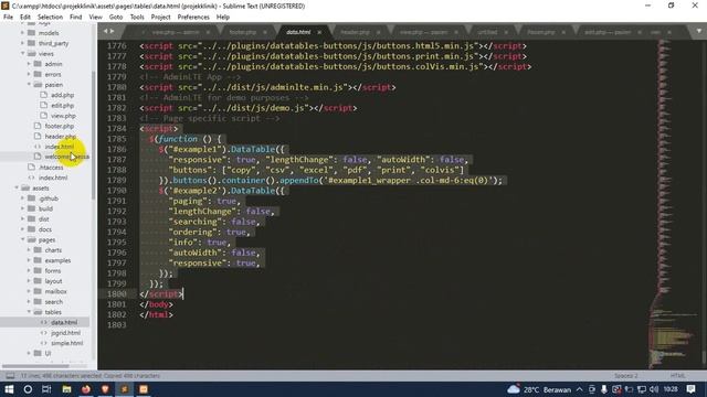 Projek Klinik CI Bagian 13. Menggunakan Data Table Admin LTE смотреть онлайн