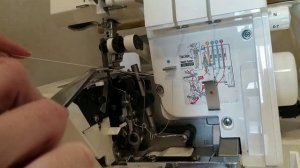 Заправляем  4-х ниточный оверлок пошагово.how to fill overlock step by step 4 thread