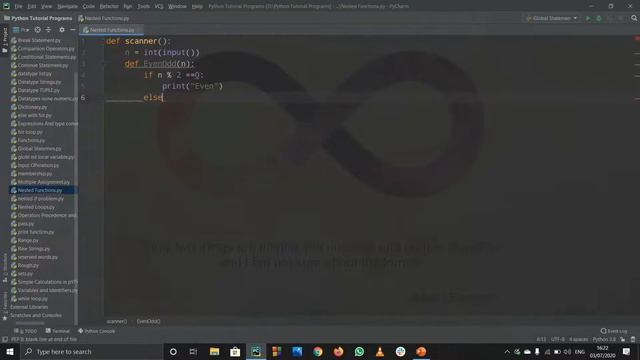 #39-PYTHON TUTORIAL | NESTED FUNCTIONS IN PYTHON смотреть онлайн