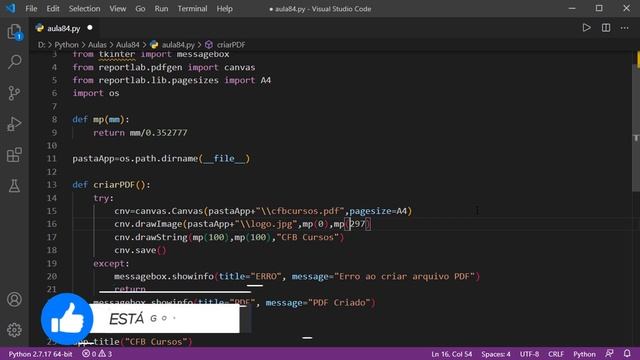 Criando arquivos PDF em Python com Reportlab #P2 - Curso de Python #84 смотреть онлайн