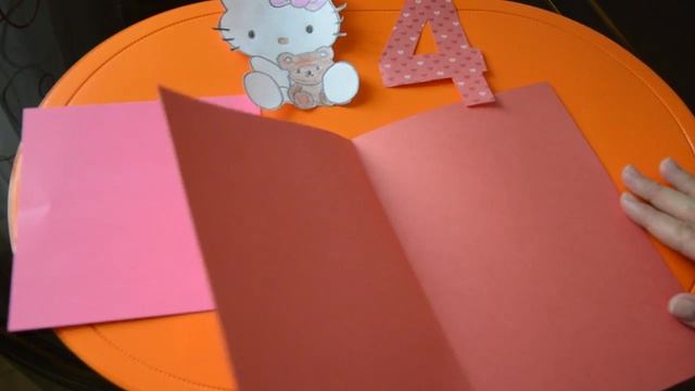 Розовая открытка Hello Kitty своими руками для детей в детский сад смотреть онлайн