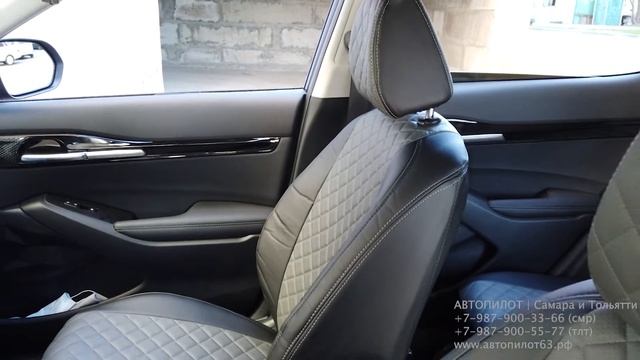 Автомобильные чехлы из экокожи на Kia Seltos (2020+) смотреть онлайн