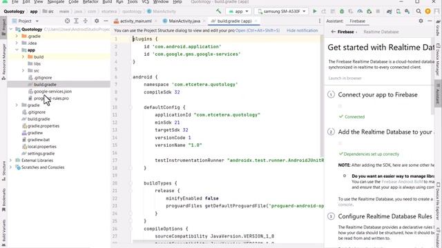 Firebase Setup | Android Tutorial | Firebase Realtime Database # 2 смотреть онлайн
