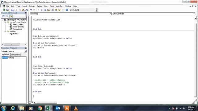 VBA Tutorial 5: How to handle a worksheet in VBA смотреть онлайн