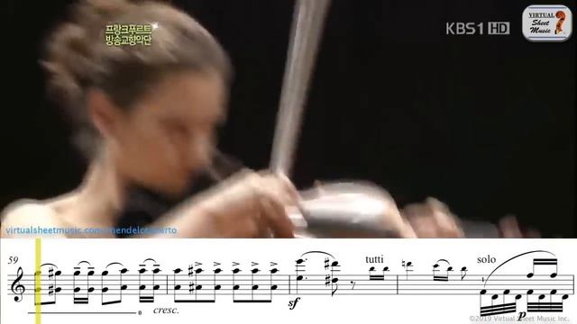 Mendelssohn Violin Concerto E Minor OP.64 - 2nd mov. - Hilary Hahn - Sheet Music Play Along смотреть онлайн