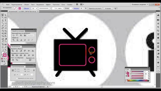 Урок отрисовки в иллюстраторе значков-символов смотреть онлайн