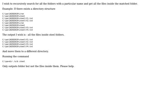 Recursively search folders with pattern and get files within it смотреть онлайн