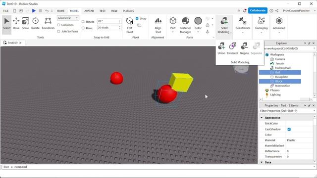 New Feature in Roblox Solid Modeling (building 3D objects with Union, Intersect, Negate, Separate) смотреть онлайн