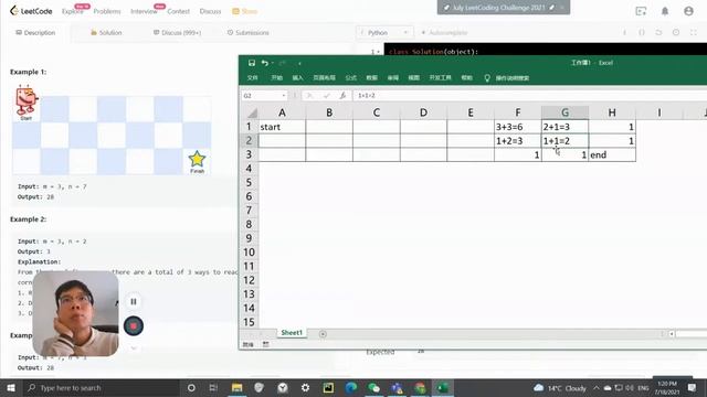 LeetCode 62. Unique Paths | Recursion | Dynamic Programming | Python | FAANG Coding interview смотреть онлайн