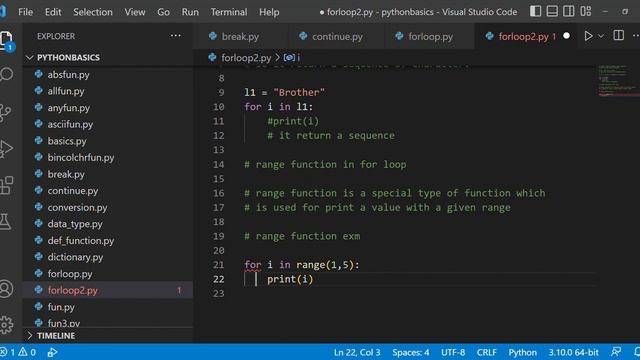 for Loop in python and break a for loop | part-02 | python for beginners смотреть онлайн