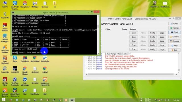 How to create table and insert data on mysql database смотреть онлайн