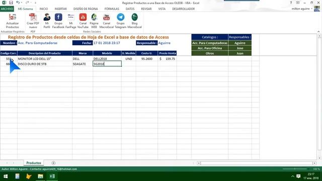 Registrar Datos a una Base de Access desde Excel OLEDB - VBA смотреть онлайн