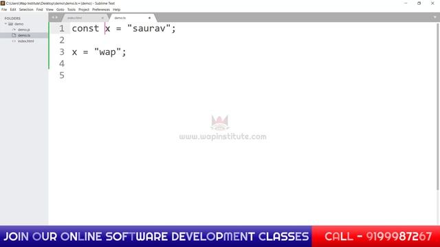 typescript var const and let hosted by wap institute powered by sweetus media er saurav смотреть онлайн