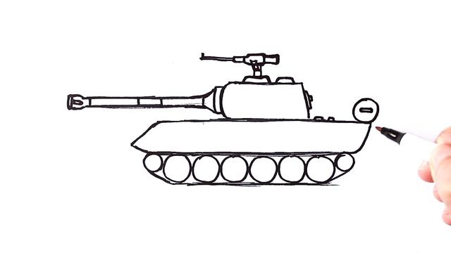 How to draw a Tank Easy ✏ Battle Tank drawing смотреть онлайн