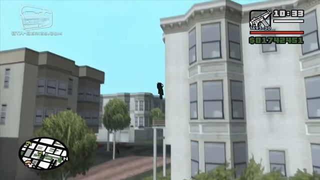 GTA San Andreas Walkthrough Unique Stunt Jump #47 Calton Heights San Fierro смотреть онлайн