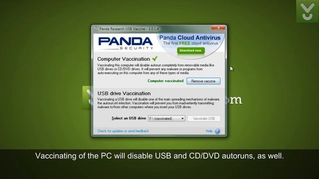 Panda USB Vaccine - Disable autorun on your PC - Download Video Previews смотреть онлайн
