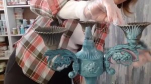 Мастер класс  Имитация старой бронзы краской на примере подсвечника