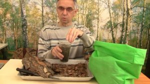 Изготовление мульчи из коры.