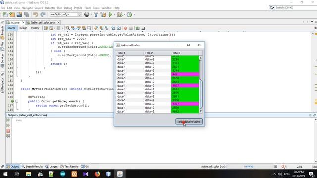 change jTable cell color according to value it contains смотреть онлайн