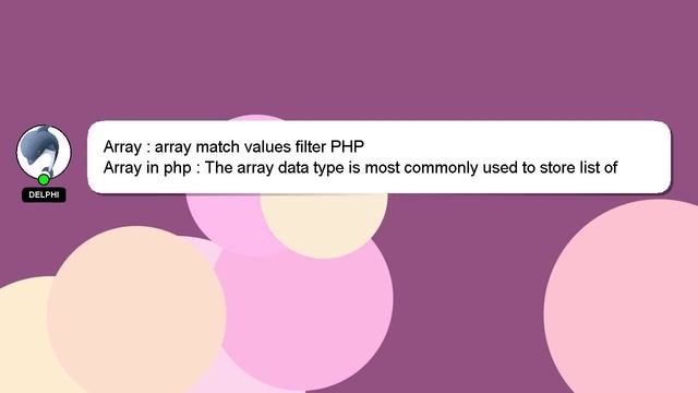 Array : array match values filter PHP смотреть онлайн