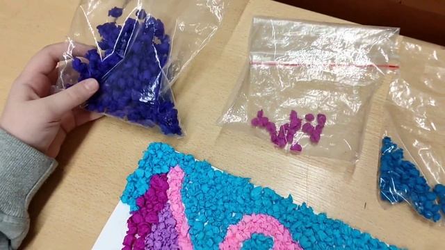 Мозаика из гофрированной бумаги. ГБОУ школа 1194. смотреть онлайн