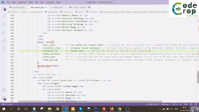 Add Menu / Page List in WordPress | Converting HTML to WordPress Sites September 2020 | Part-5 смотреть онлайн