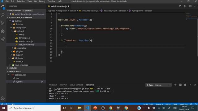 Cypress Tutorial for beginners Dropdown and checkbox part 6 смотреть онлайн