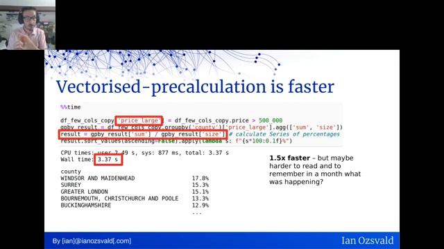 Faster Problem Solving with Pandas by Ian Ozsvald смотреть онлайн