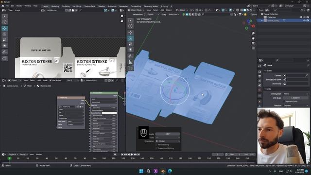 Упаковка в 3Д | Illustrator 2023 + Blender 3.5 | 3D packaging design. 3D Mockup in Blender смотреть онлайн