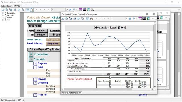 DataLink Viewer: Click to Launch another Report смотреть онлайн