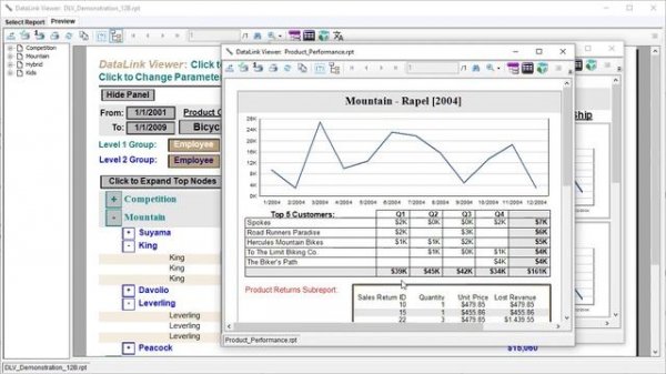 DataLink Viewer: Click to Launch another Report