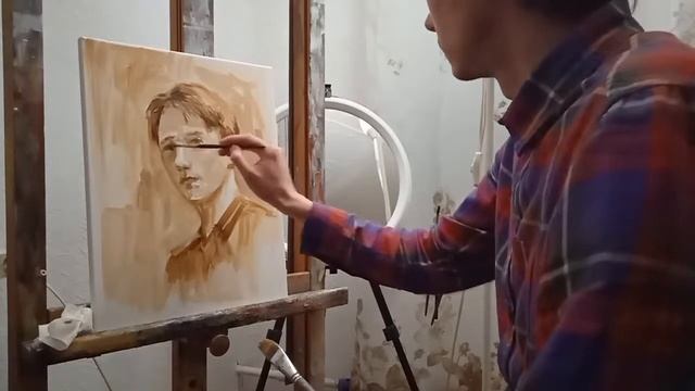 Автопортрет Маслом // Заглянуть внутрь себя. Художник Федор Усачев. смотреть онлайн