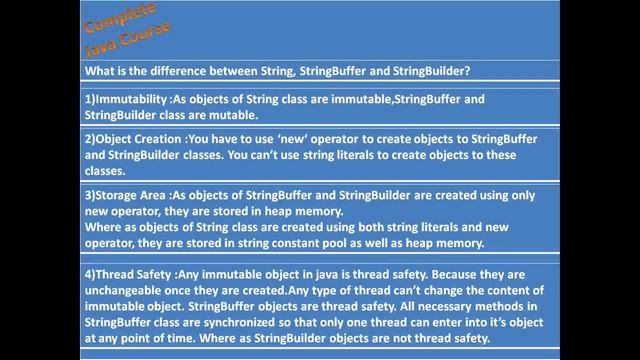What is the difference between String, StringBuffer and StringBuilder смотреть онлайн