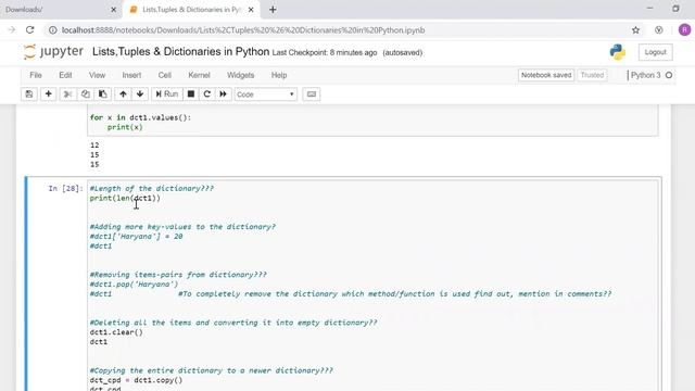 6: Dictionary & Its Operations in Python Real-Time Execution. смотреть онлайн