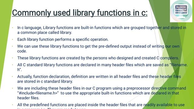 Commonly used library functions in c language | c programming | class05 | c tutorial смотреть онлайн