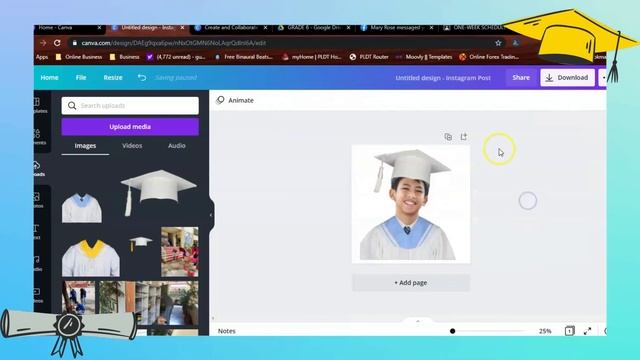 How to EDIT Graduation Picture Using CANVA смотреть онлайн