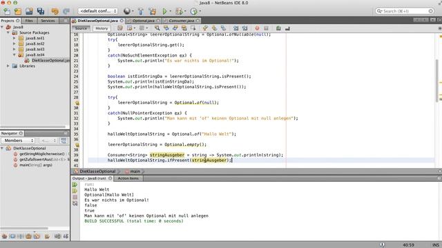 Java 8 Tutorial - 4 - Klasse Optional German смотреть онлайн