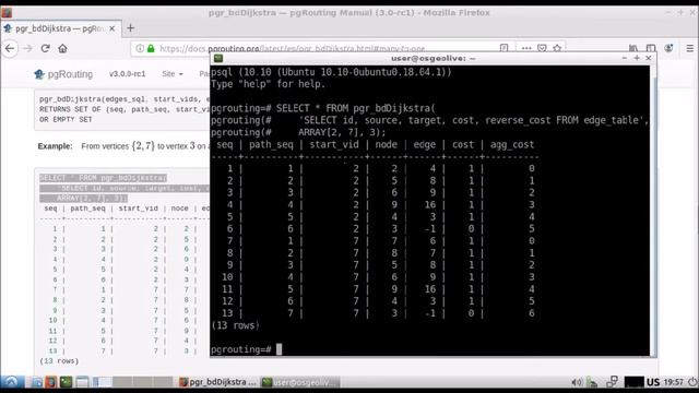 pgRouting: Video of Manual "bdDijkstra many-to-one" смотреть онлайн