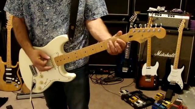 1991 Fender Stratocaster Guitar MIM on Bassman Head and Boss ML-2/ OS-2 смотреть онлайн
