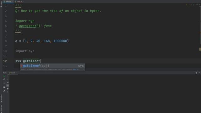 Python Tutorial #34: How to Get the Size of an Object in Bytes смотреть онлайн