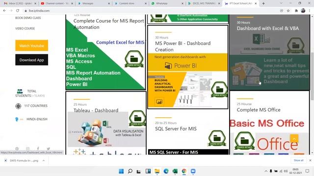 ALL Course (Excel + VBA + Access + SQL + Dashboard + Power BI + Tableau + MS Office + Tally) смотреть онлайн