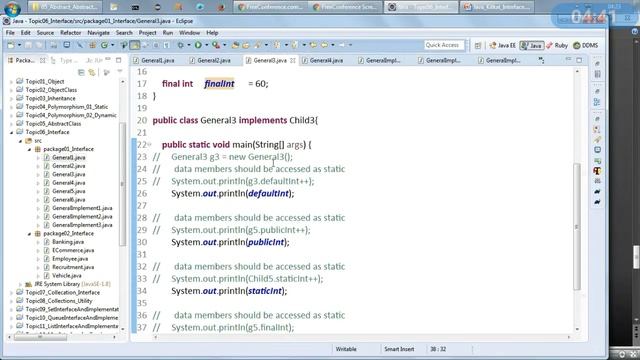 JAVA OOPS Interface Part1 смотреть онлайн