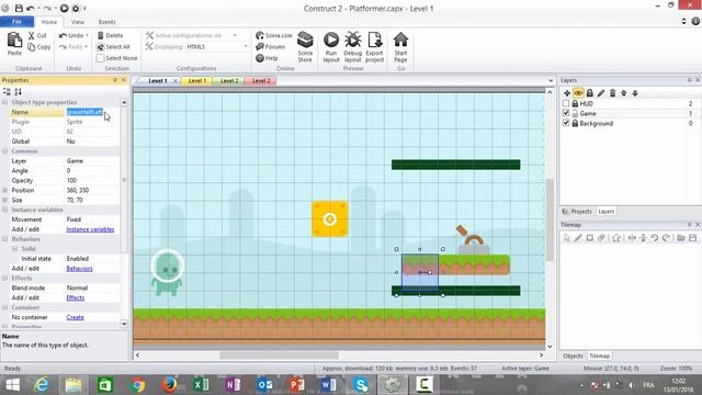 8. How To Make A 2D Platformer Game (Moving Platform) Construct 2 Tutorial смотреть онлайн