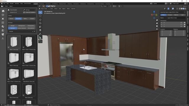 Easy Kitchen Design Tutorial In Blender смотреть онлайн