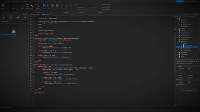 Как сделать FPS и PING МЕНЮ🥶 Roblox Studio смотреть онлайн