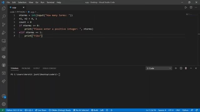 Python Program to Print the Fibonacci Sequence || Python Programming || Python tutorial || #Python смотреть онлайн