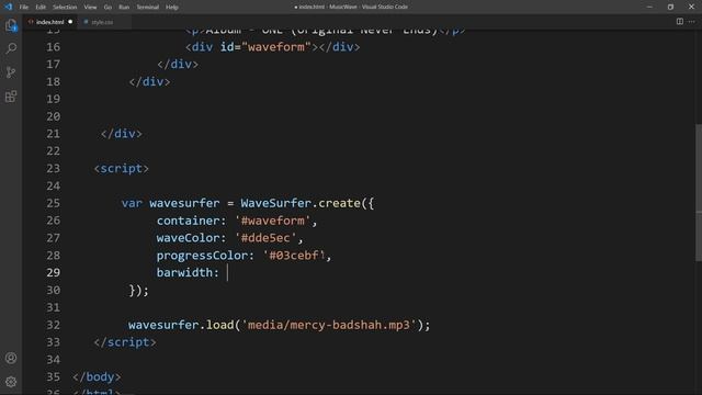 How To Add Music Wave On Website Using HTML CSS JavaScript | Wavesurfer Tutorial смотреть онлайн
