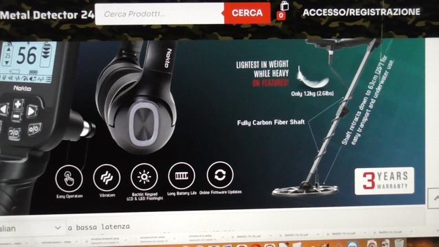 Metal Detector NOKTA SIMPLEX ULTRA Guida Funzioni E Dati Tecnici Www.metaldetector24.com Prenota Or